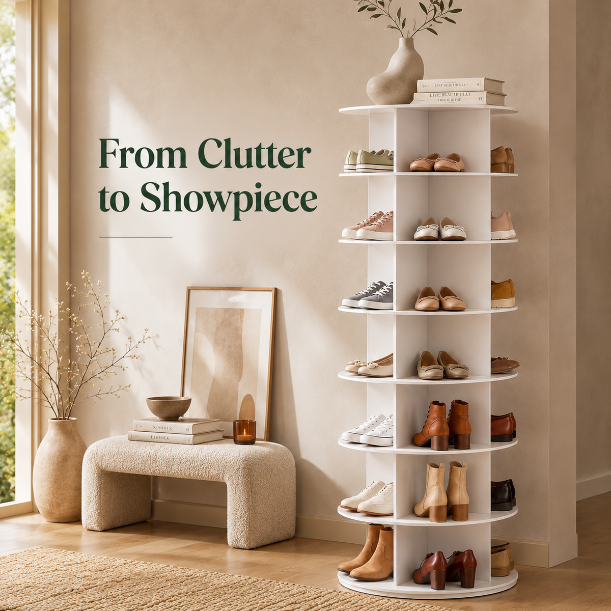 Bullowa SpinTower™ Space-Saving Organizer