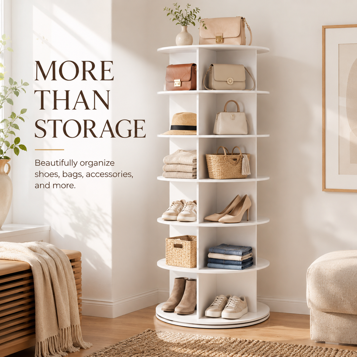 Bullowa SpinTower™ Space-Saving Organizer