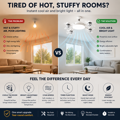 AirGlow™ 2-in-1 Smart Fan Light