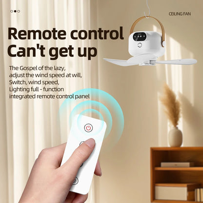 AirGlow™ Rechargeble Portable Ceiling Fan- Indoor & Outdoor