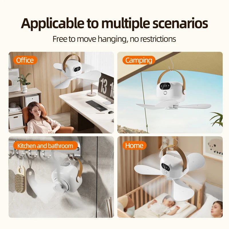 AirGlow™ Rechargeble Portable Ceiling Fan- Indoor & Outdoor